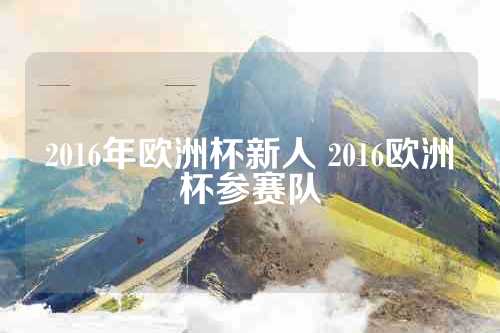 2016年欧洲杯新人 2016欧洲杯参赛队