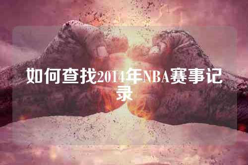 如何查找2014年NBA赛事记录
