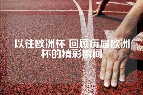 以往欧洲杯 回顾历届欧洲杯的精彩瞬间